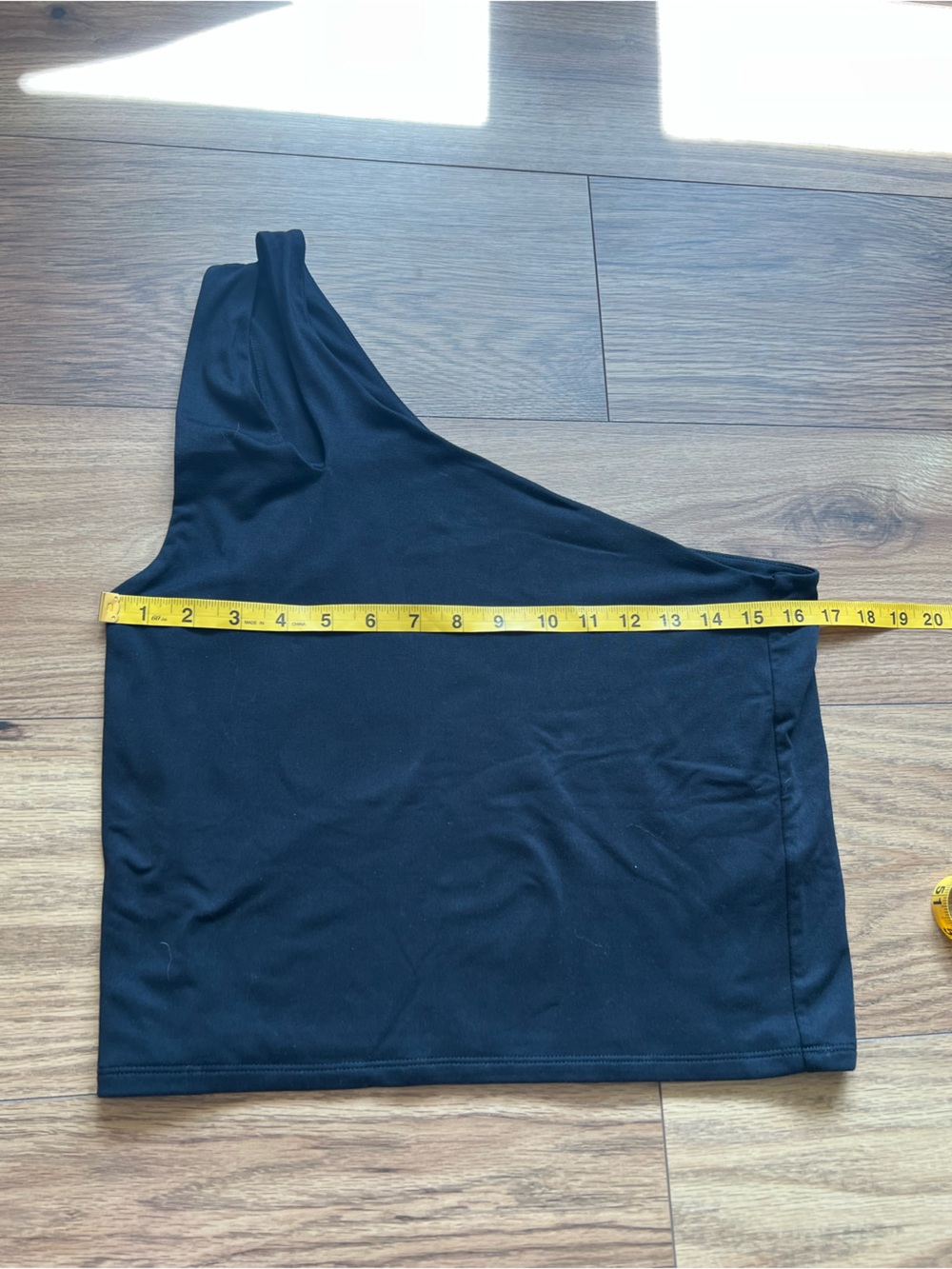 Abercrombie & Fitch Black One Shoulder Asymmetrical Tank Top Crop - Picture 5 of 5
